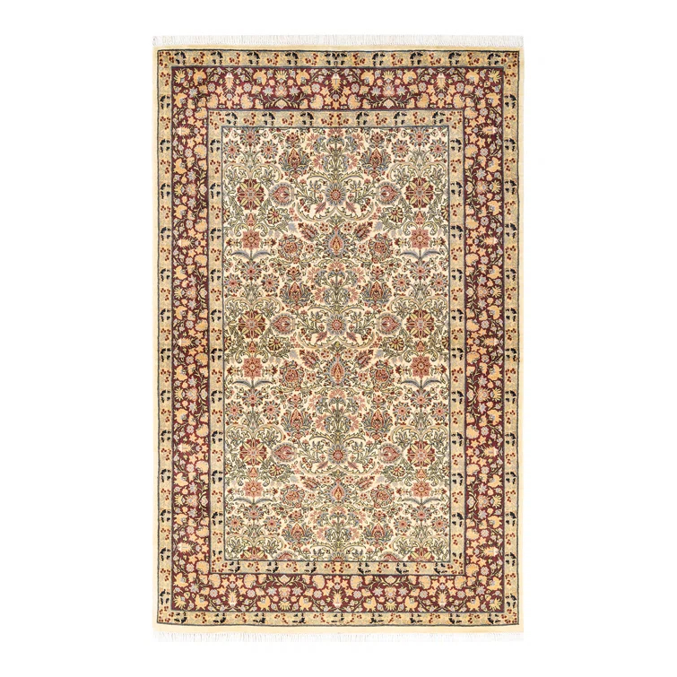 Solo Rugs Classic One-of-a-Kind Hand-Knotted Yellow/Blue/Red Area Rug 4'7" x 7'3" & Reviews | Perigold