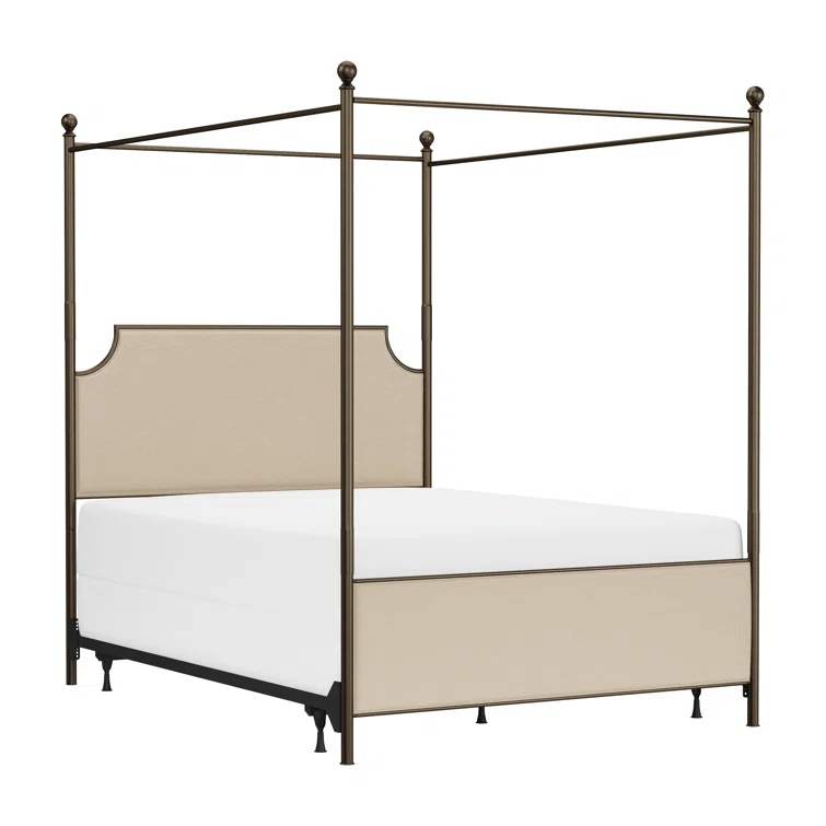 Aasif Upholstered Metal Canopy Bed