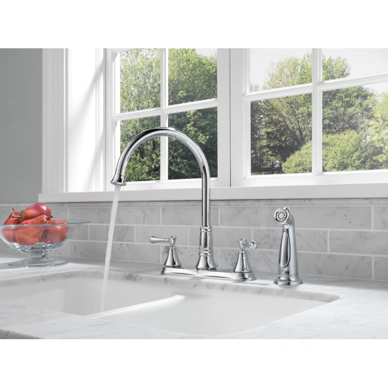 Cassidy Double Handle Kitchen Faucet with Side Spray