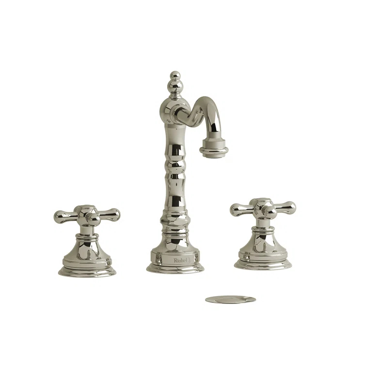 Riobel RT08+PN Retro™ Widespread Lavatory Faucet with Drain Assembly