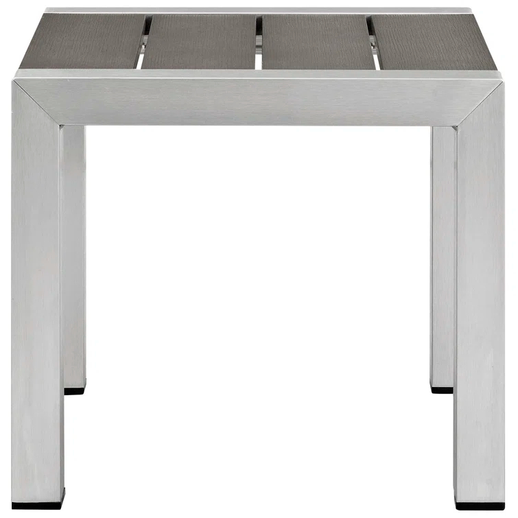 Modway Beach Outdoor Patio Aluminum Side Table
