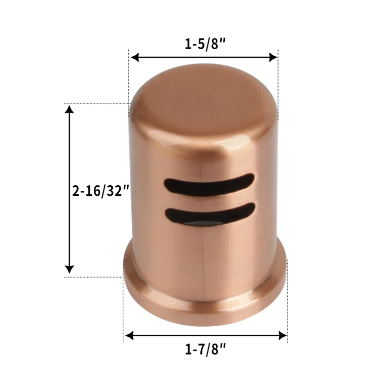 Kitchen dishwasher air gap cap, copper air gap cover for replacement