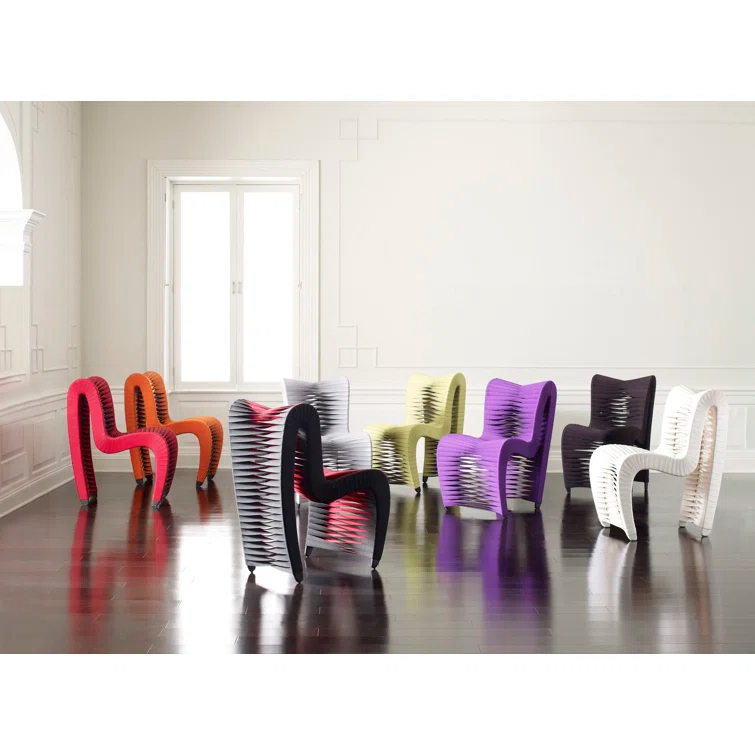 Seat Belt Cotton Upholstered Side Chair