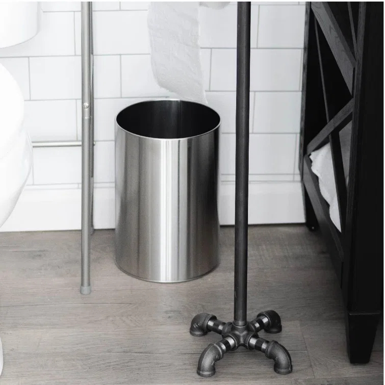 Freestanding Industrial Pipe Toilet Paper Holder