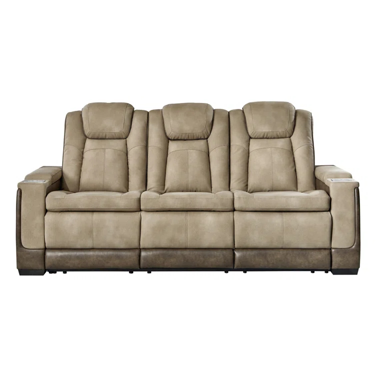 86'' Faux Leather Power Reclining Sofa
