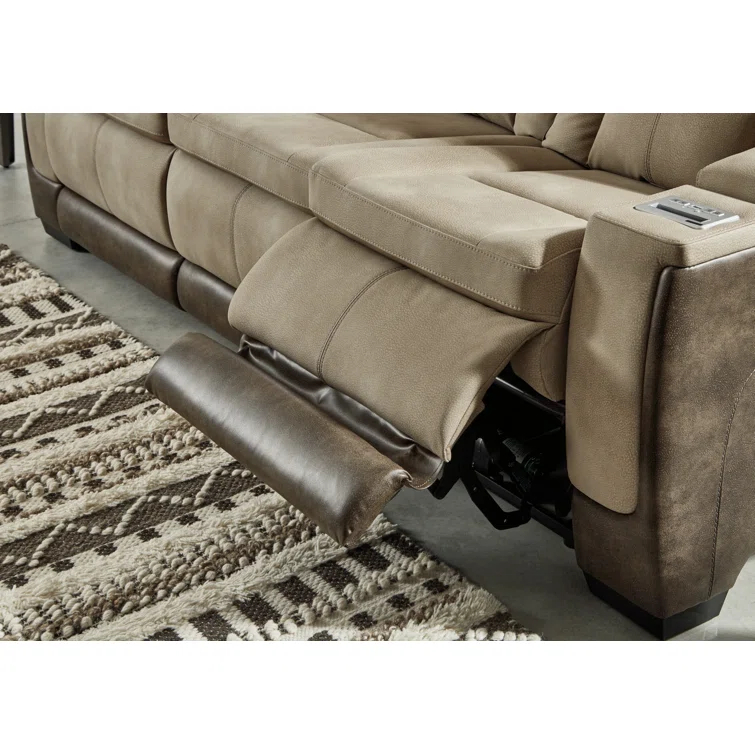 86'' Faux Leather Power Reclining Sofa