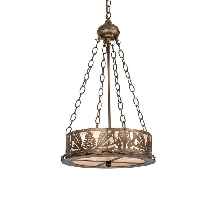 Rustic Lodge 2 - Light Drum Chandelier