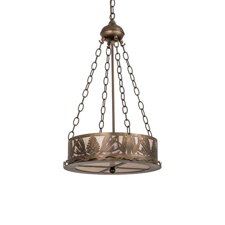 Rustic Lodge 2 - Light Drum Chandelier