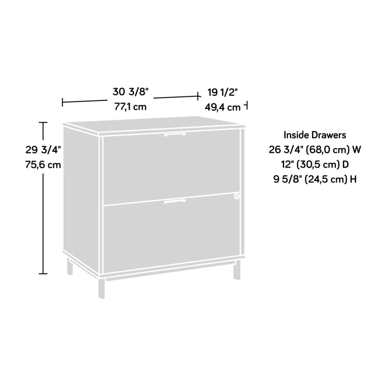 Felty 30.35'' Wide 2 -Drawer File Cabinet