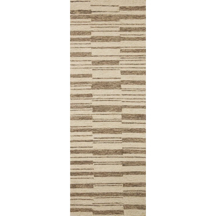 Chris Loves Julia x Loloi Chris Loves Julia x Loloi Polly Checkered Hand-tufted Beige/Tobacco Area Rug