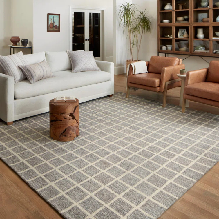 Chris Loves Julia x Loloi Polly Handmade Slate/Ivory Rug