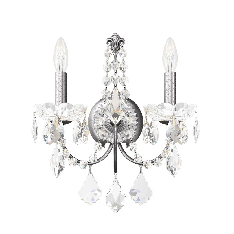 Century Steel Candle Wall Light