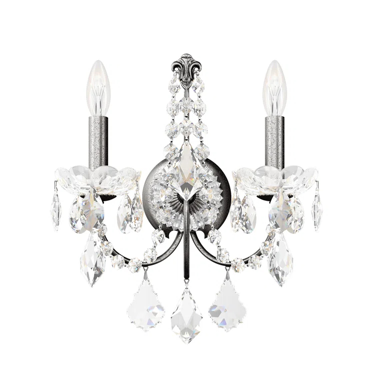 Century Steel Candle Wall Light