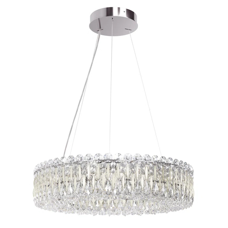 Sarella 12 - Light Dimmable Drum Chandelier