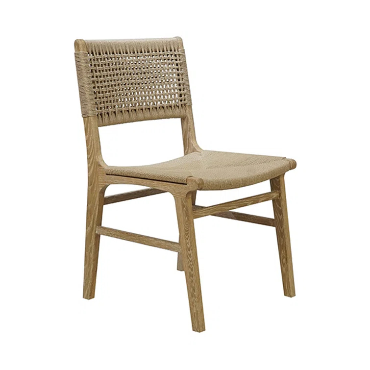 Matte White Lacquer & Cane Contemporary Side Chair