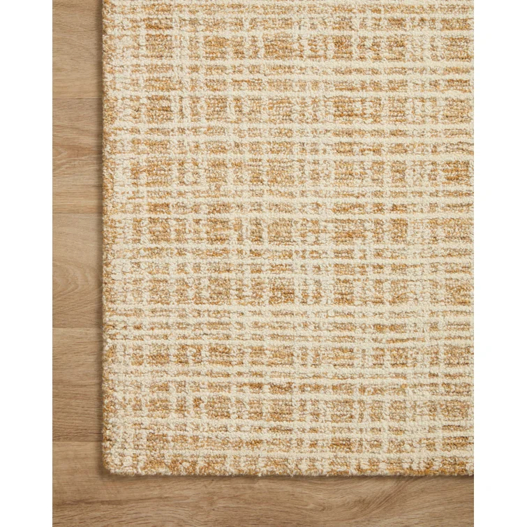 Chris Loves Julia x Loloi Polly Checkered Straw/Ivory Area Rug