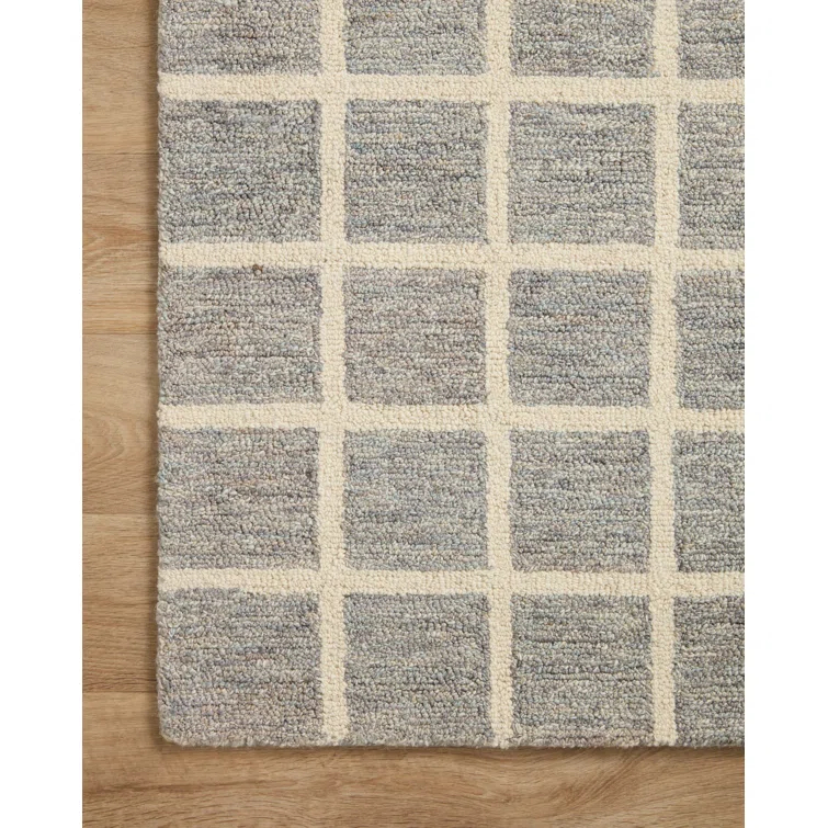 Chris Loves Julia x Loloi Polly Handmade Slate/Ivory Rug