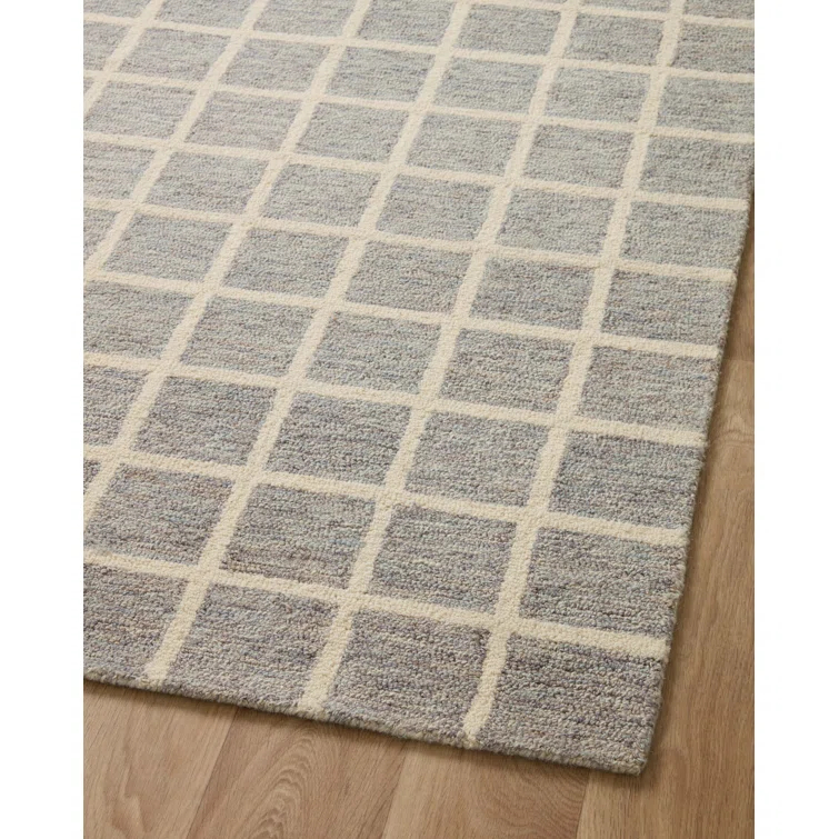 Chris Loves Julia x Loloi Polly Handmade Slate/Ivory Rug