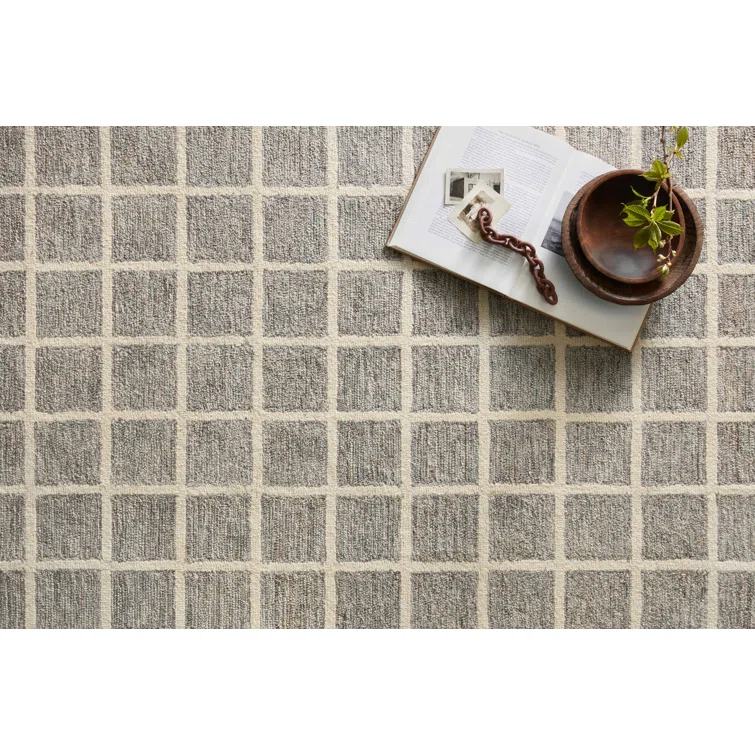 Chris Loves Julia x Loloi Polly Handmade Slate/Ivory Rug