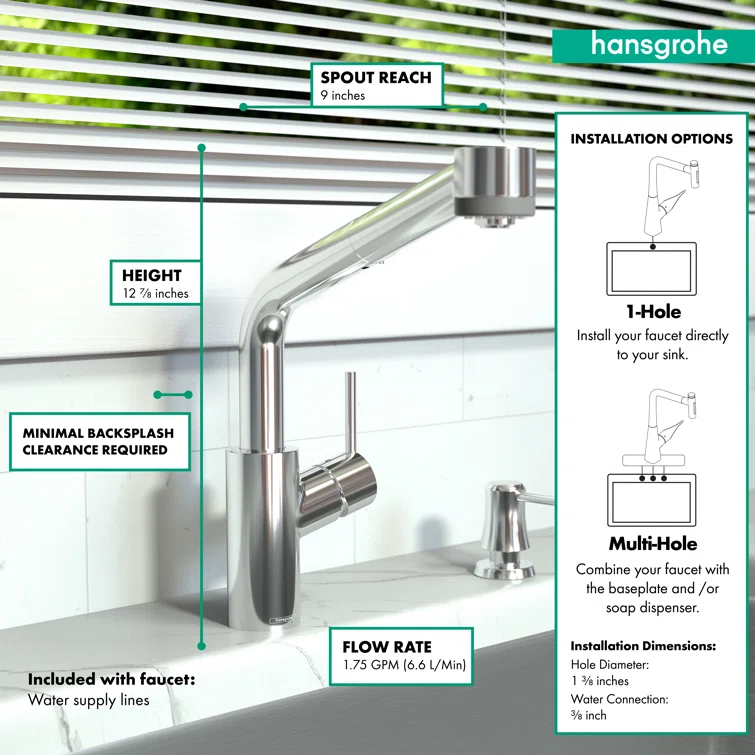 Talis S Pull Out Touch Single Handle Kitchen Faucet