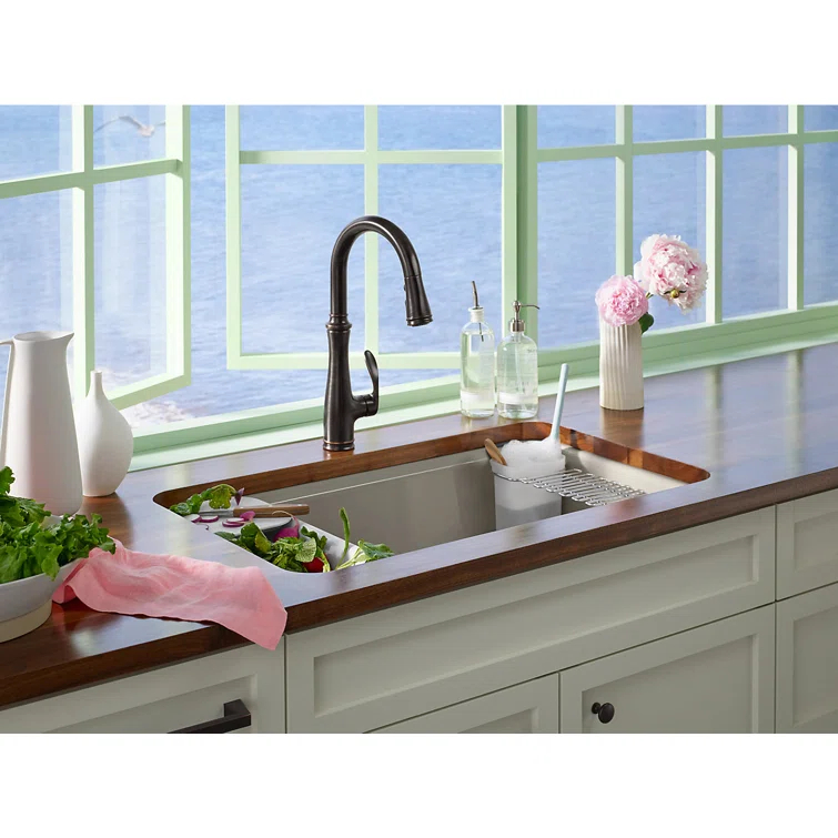 Bellera™ Pull Down Single Handle Kitchen Faucet with Handle and Supply Lines