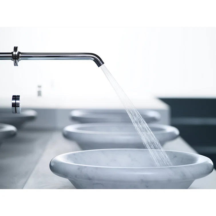 Purist® Wall-Mount Commercial Bathroom Sink Faucet Trim with 8-1/4" 35-Degree Spout and Insight Technology
