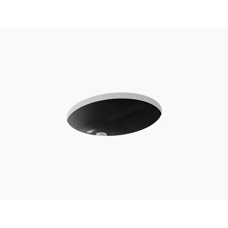 Caxton® Vitreous China Oval Undermount Bathroom Sink with Overflow