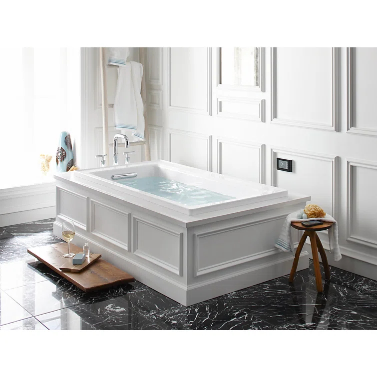 Archer® 60-in X 32-in Drop-in Heated Bubblemassage Air Bath with Bask Heated Surface