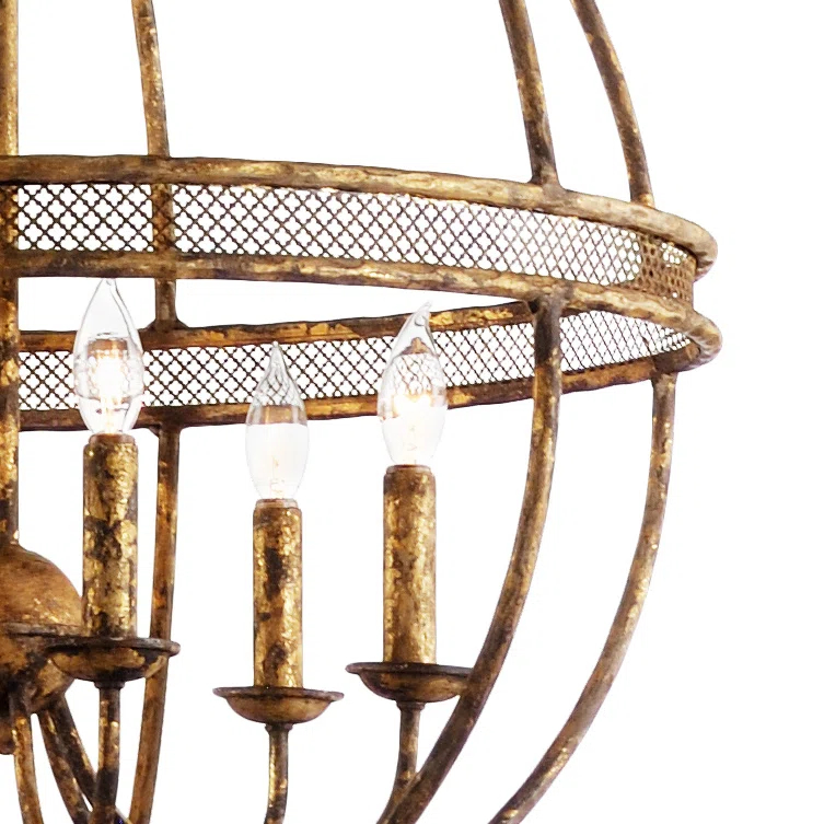 Tuscan 6 - Light Geometric Chandelier
