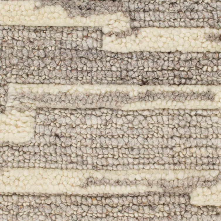 Handwoven Gray Wool Rectangular Manisa Area Rug 24" x 36"