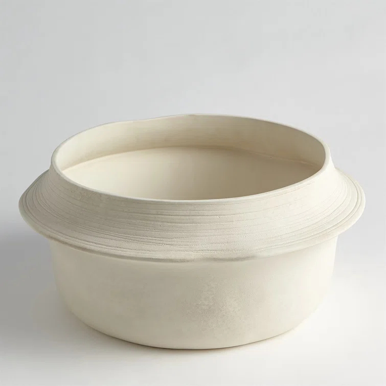 Global Views Fladis Bowl-Matte Cream Marble