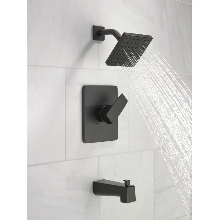 Modern Monitor 14 Series 1-handle Single Function Square Tub & Shower Trim