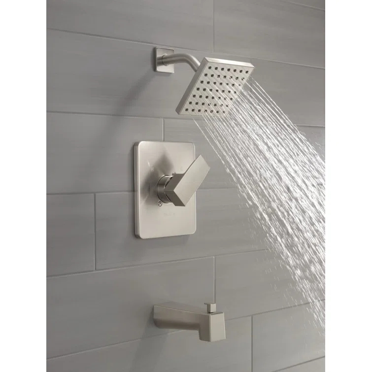 Modern Monitor 14 Series 1-handle Single Function Square Tub & Shower Trim