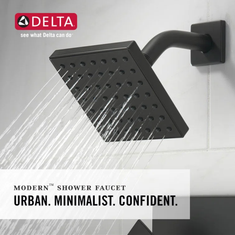 Modern Monitor 14 Series 1-handle Single Function Square Tub & Shower Trim