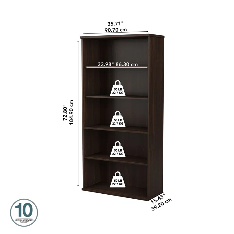 Studio C 73" H x 36" W Bookcase