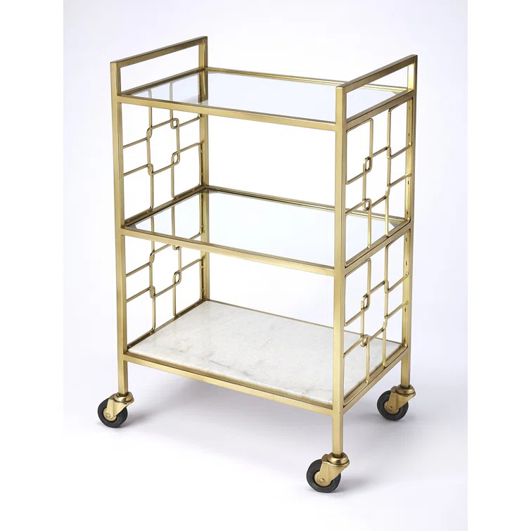 Arcadia Polished Bar Cart