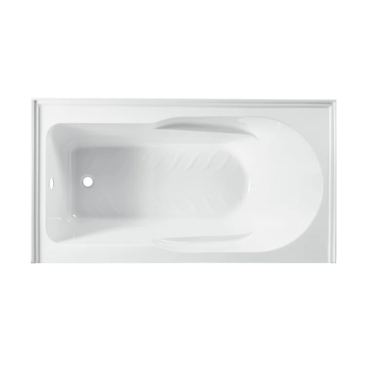 Concorde 60" x 32" Acrylic Glossy White, Alcove, Integral, Apron Bathtub