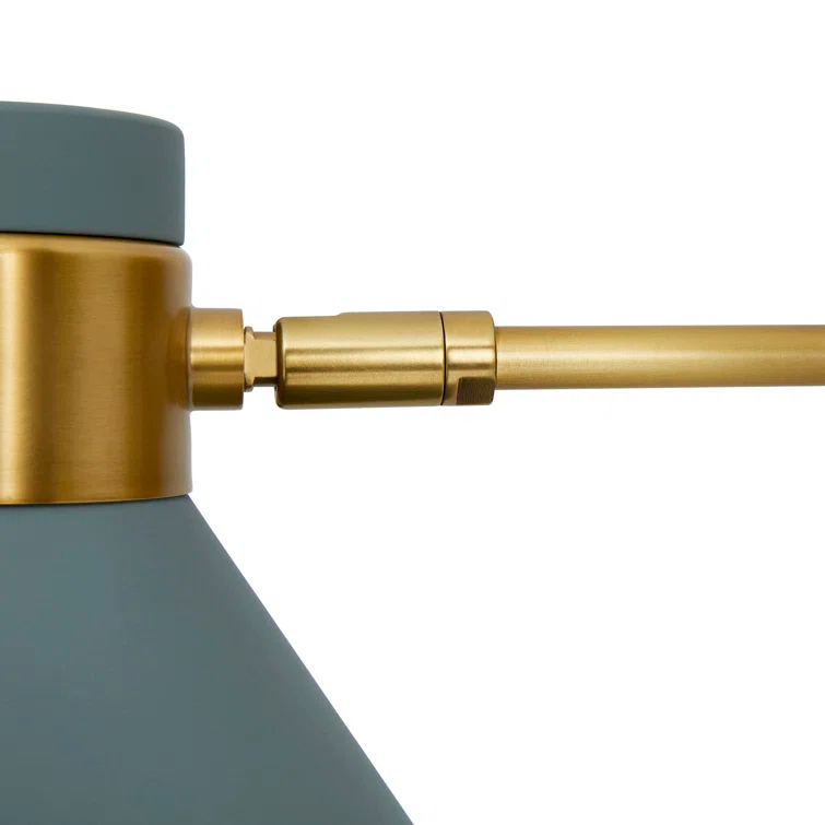 Lane 1-Light Antique Brass and Cadet Blue Pivot Spotlight