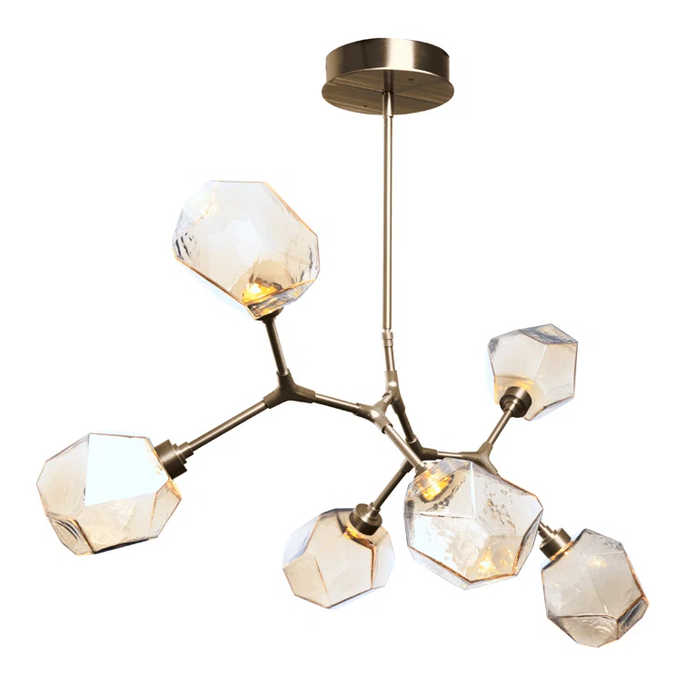 Gem 6 - Light Dimmable LED Modern Linear Chandelier
