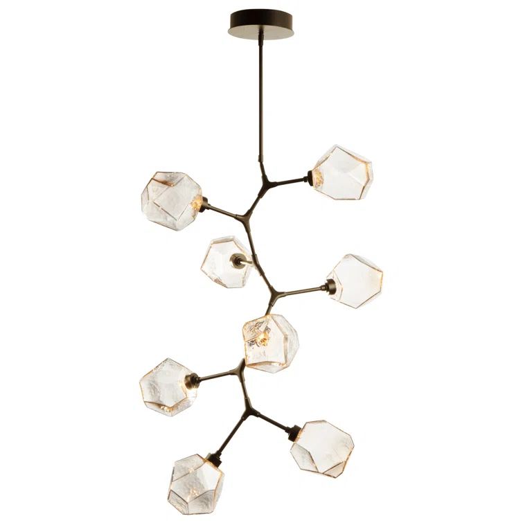 Gem 8 - Light Dimmable LED Sputnik Modern Linear Chandelier