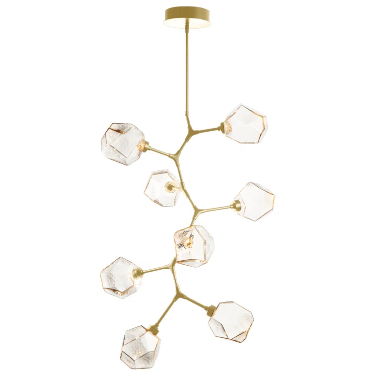 Gem 8 - Light Dimmable LED Sputnik Modern Linear Chandelier