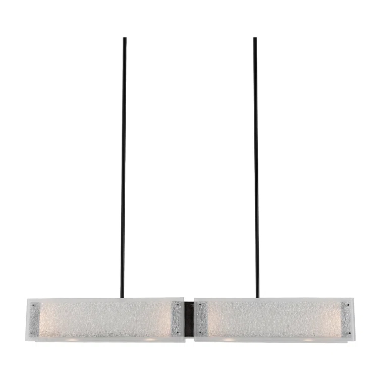 Textured Glass Dining Linear Suspension