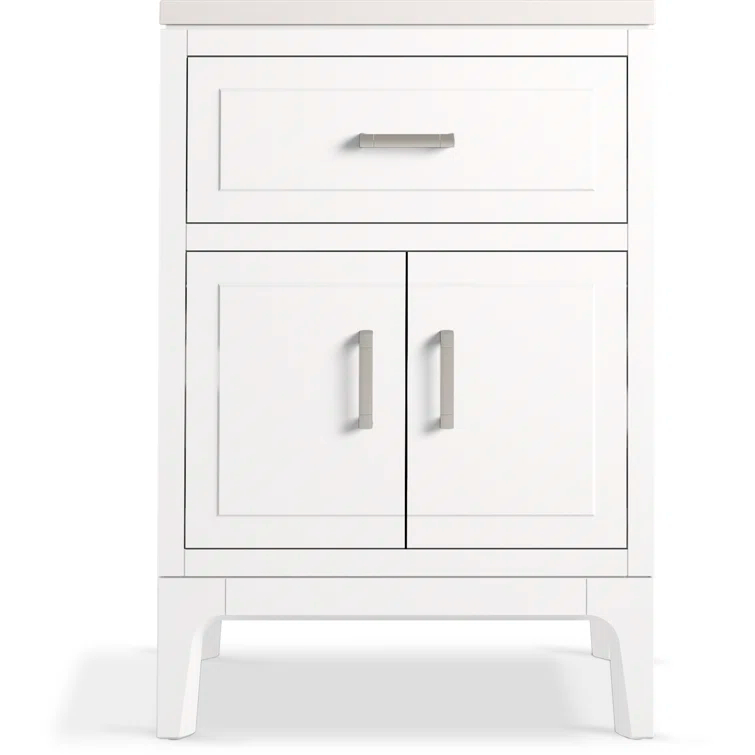Seer 24" Freestanding Single Bathroom Vanity Cabinet with Sink and Quartz Top
