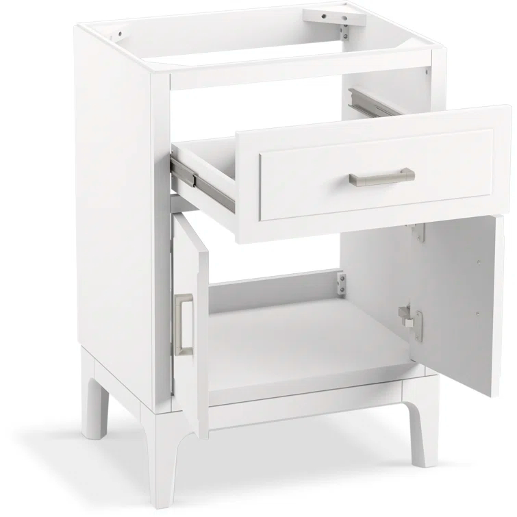 Seer 24" Freestanding Single Bathroom Vanity Cabinet with Sink and Quartz Top