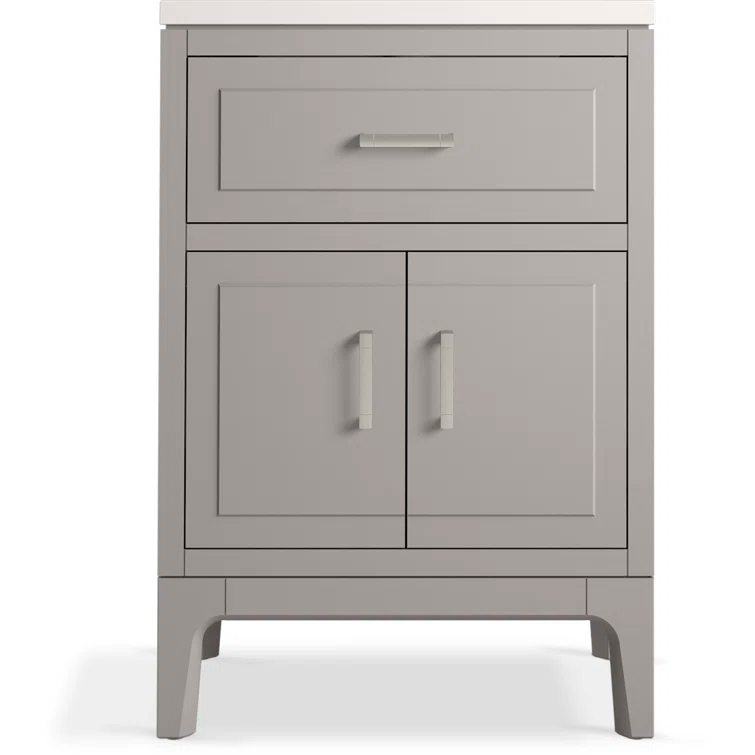 Seer 24" Freestanding Single Bathroom Vanity Cabinet with Sink and Quartz Top