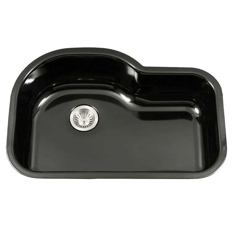 Houzer Farmhouse Platus Apron Front 30 Inch Fireclay Single Bowl Kitchen Sink