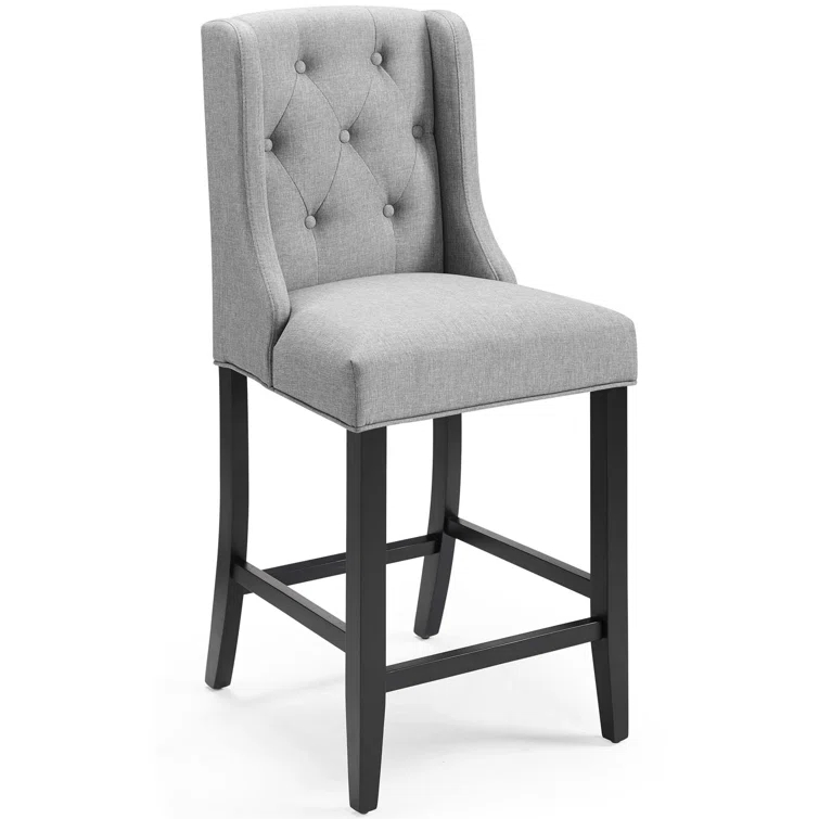 Modway Baronet Tufted Button Upholstered Fabric/Faux Leather Stool