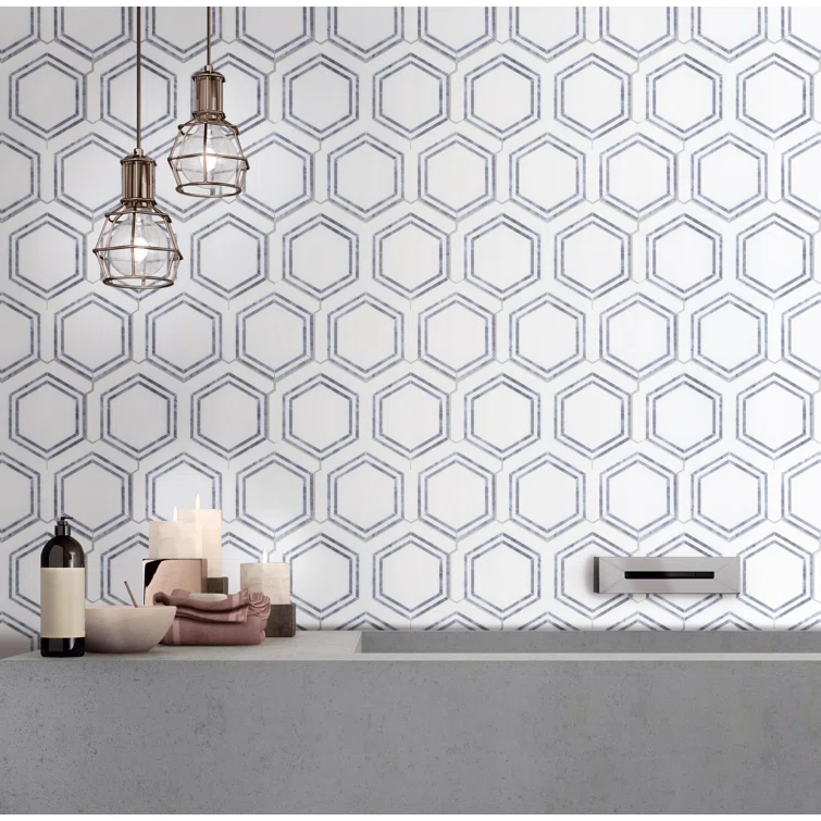 Marble Honeycomb Mosaic Wall & Floor Tile