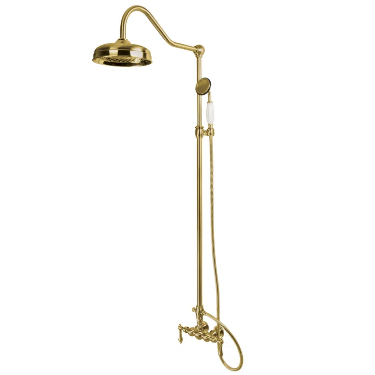 Kingston Brass Vintage Tub Wall Mount Rain Drop Shower System with Hand Shower
