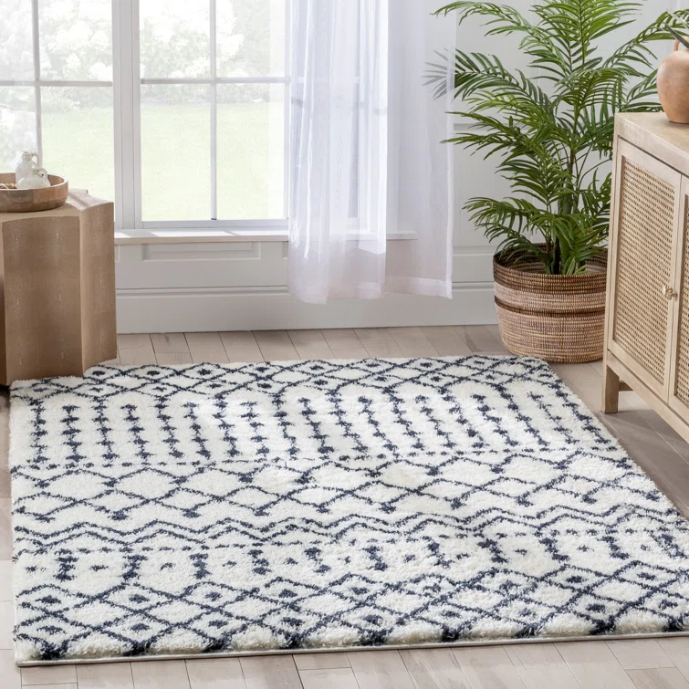 Mareco Moroccan Blue Area Rug